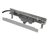 ALCAPLAST Odtokový systém pro zabudování do stěny, kryt nerez-mat, osvětlení zelená APZ5-SHADE+AEZ122-850