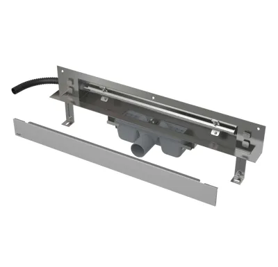 ALCAPLAST Sprchový odtokový systém pro zabudování do stěny, kryt nerez-mat, osvětlení zelená, délka 850 mm APZ5-SHADE+AEZ122-850