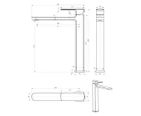 SAPHO MIXONA stojánková umyvadlová baterie vysoká, chrom (6)