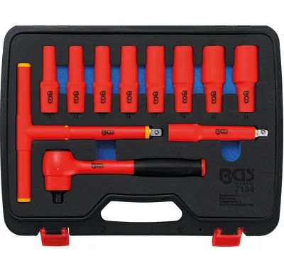 BGS VDE sada nástrčných klíčů, 12,5 mm (1/2"), 10 – 24 mm, 11dílná