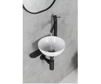 SAPHO MINOR umývátko na desku, litý mramor, Ø 26cm, bílá (5)