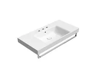 GSI NUBES keramické umyvadlo 100x50cm, s odkládacími plochami, 3 otvory, bílá ExtraGlaze (1)