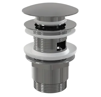 ALCAPLAST Výpust umyvadlová CLICK/CLACK G 5/4" s přepadem, velká zátka, kov, chrom-lesk A390