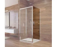 Lima pevný díl skleněný k lítačkám, 80x190 cm, sklo Point 6 mm, polorámový - chrom ALU (2)