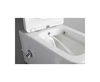 SAPHO PORTO CLEANWASH závěsná WC mísa Rimless, integrovaná baterie a bidet. sprška, 36x52cm, bílá (1)