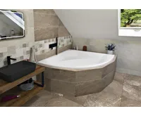 POLYSAN ROSANA rohová vana 150x150x49cm, bílá (3)