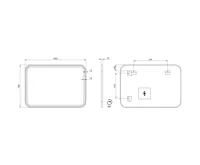 SAPHO CETIS zrcadlo s LED osvětlením 100x70cm, černá mat (8)