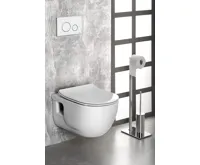 BRILLA závěsné WC Rimless bílá s podomítkovou nádržkou a tlačítkem Schwab, bílá (4)