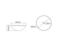 SAPHO PUKETA skleněné gravírované umyvadlo na desku Ø 42cm, čirá (8)