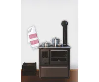 PLAMEN PLAMEN Sporák na tuhá paliva s teplovodním výměníkem TERMO GLAS - P hnědý (10)