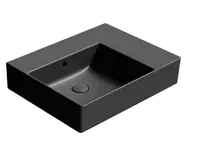 GSI KUBE X keramické umyvadlo 60x47cm, s odkládací plochou vpravo, bez otvoru, černá mat GSI KUBE X keramické umyvadlo 60x47cm, s odkládací plochou vpravo, bez otvoru, černá mat