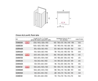 LIMA Sprchový kout, obdélník, 90x100x90x190 cm, chrom ALU, sklo Point (4)