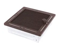 HS Flamingo Krbová mřížka 16x16 cm, TREND hnědý brokát s žaluzií