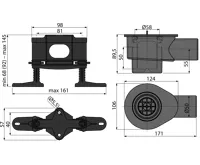 ALCAPLAST Sifon DN50 a sada nastavitelných noh APZ-S12 (1)