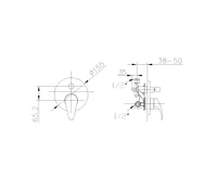 AQUALINE KASIOPEA podomítková sprchová baterie, 2 výstupy, chrom (2)