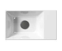 GSI KUBE X keramické umývátko 40x23cm, bez otvoru, pravé/levé, bílá ExtraGlaze (6)