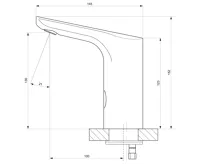 SAPHO Senzorová stojánková baterie 6V DC (4xAA), chrom (6)