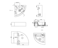 SAPHO BLOK kamenné umývátko rohové 30x30cm, antracit (6)
