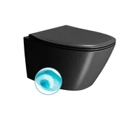 GSI MODO závěsná WC mísa, Swirlflush, 37x54cm, černá dual-mat