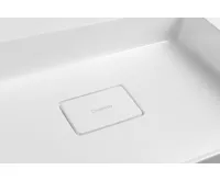 SAPHO GODIVA umyvadlo, litý mramor, 68x44cm, bílá (3)