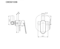 Baterie podomítková s bidetovou sprchou, Viana (1)