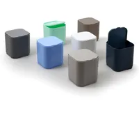 GEDY SEVENTY stolní odpadkový koš výklopný, plast ABS, tortora (3)