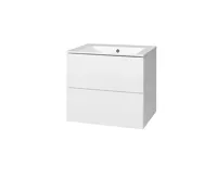 Aira, koupelnová skříňka s keramickým umyvadlem 60 cm, bílá