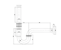 BRUCKNER Umyvadlový sifon 5/4", DN32, chrom (2)
