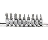 BGS Hlavice zástrčné 1/4&quot; T-profil T10-T50, sada 9 dílů