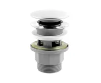 NOVASERVIS Uzávěr výpusti 5/4" pro umyvadlo s přepadem - zátka nerez - S287PP-B