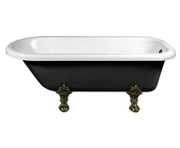 POLYSAN FOXTROT volně stojící vana 170x75x64cm, nohy bronz, černá/bílá (3)