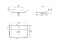 AQUALINE DURU keramické umyvadlo 50x40cm, bílá (5)