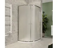 Sprchový set z Kory Lite, čtvrtkruh, 90 cm, chrom ALU, sklo Grape a nízké SMC vaničky (6)