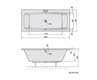POLYSAN KVADRA obdélníková vana s konstrukcí 180x80x47cm, bílá (6)
