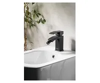 SAPHO GINKO 35 stojánková bidetová baterie, černá mat (1)