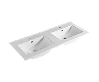 Aira, koupelnová skříňka s keramickým umyvadlem 120 cm, bílá (1)