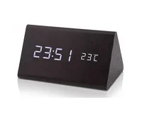 Platinium Dřevěný digitální LED budík WAC-027