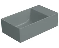 GSI KUBE X keramické umývátko 40x23cm, bez otvoru, pravé/levé, agave mat