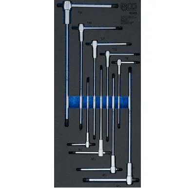 BGS Pěnová vložka (modul) sada šroubováků s kluznou rukojetí tvaru T, T-profil