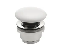 SAPHO Umyvadlová výpust 5/4“, click-clack, keramická zátka, 5-63mm, bílá