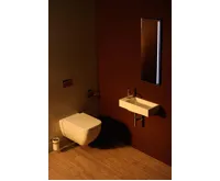 SAPHO ARIANA umývátko, litý mramor, 50x25cm, baterie vlevo, bílá (3)