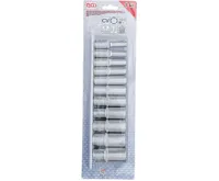 BGS Hlavice nástrčné šestihranné prodloužené, 10 mm (3/8"), palcové velikosti, 11dílná sada (3)