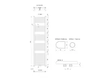 AQUALINE ALYA otopné těleso rovné 600x1785mm, středové připojení, chrom (6)