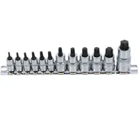 BGS Hlavice zástrčné TORX T8-T60, extra krátké, 12 dílů
