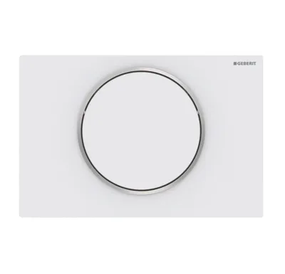 GEBERIT ovládací tlačítko Sigma10, pro splachování Start/Stop, ocel bílá mat
