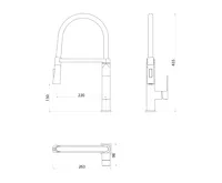 SAPHO MAYA stojánková dřezová baterie se sprškou, chrom (2)