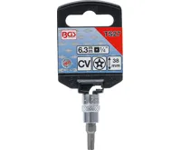 BGS Hlavice zástrčná 1/4" TS-Profil TS 27 s vrtáním (1)