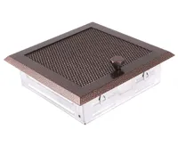 HS Flamingo Krbová mřížka 16x16 cm, stará měď s žaluzií