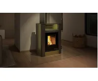 HS Flamingo Krbová kamna AQUAFLAM VARIO ® LEND 11/7kW olivová, elektronická regulace (18)