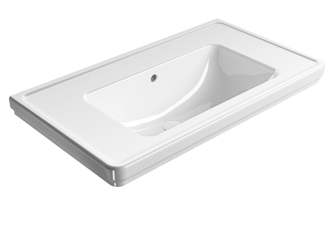 Gsi classic keramické umyvadlo 90x50cm, bez otvoru, bílá extraglaze